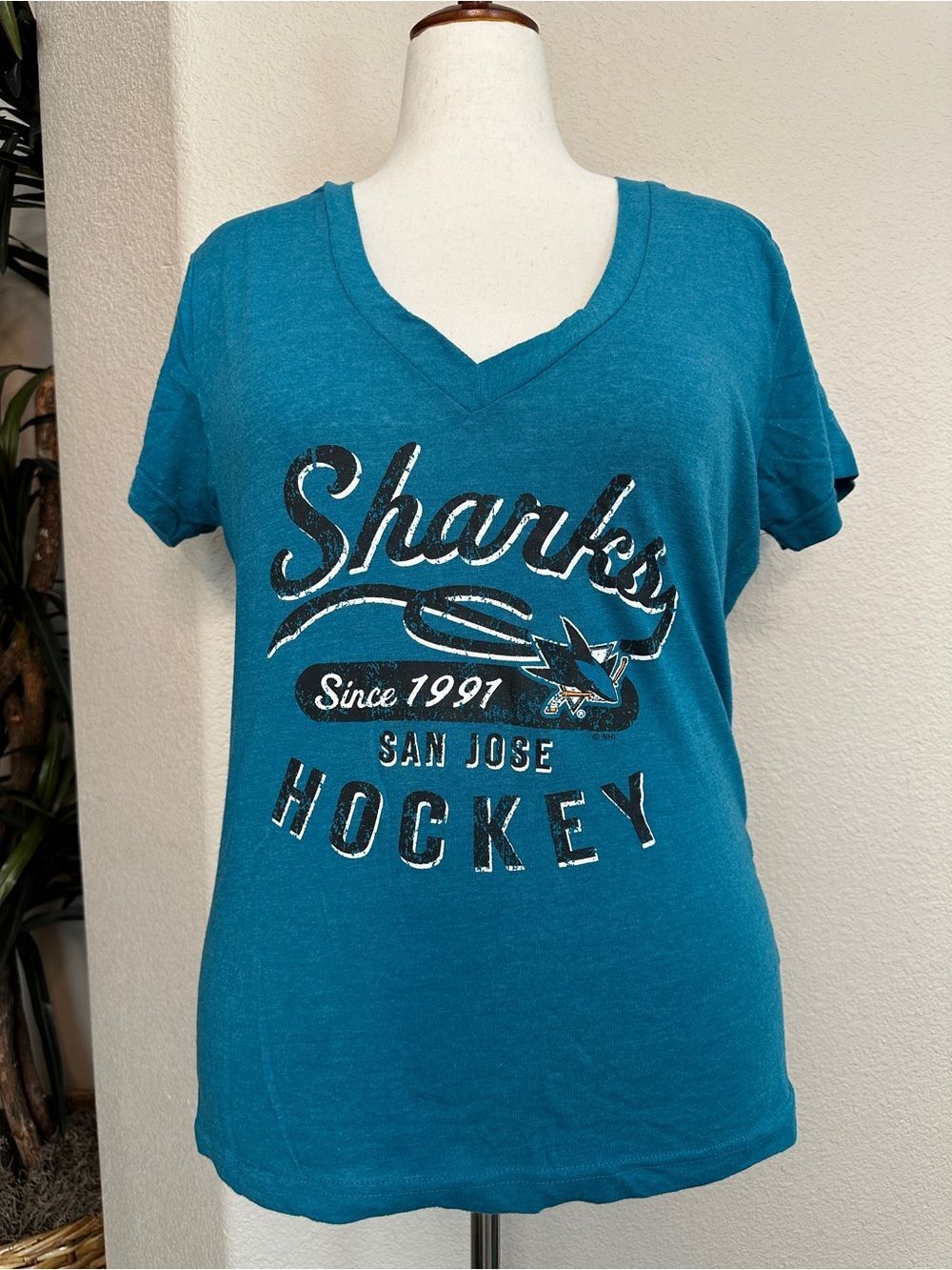 NHL Teal Crew Neck Fan Tee